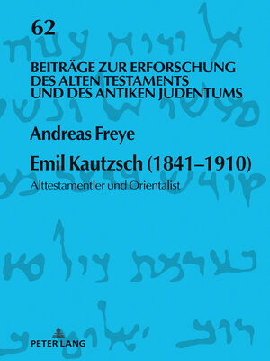 cover image of Emil Kautzsch (18411910)